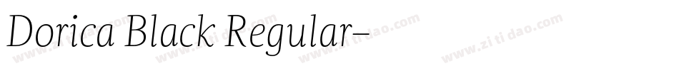 Dorica Black Regular字体转换